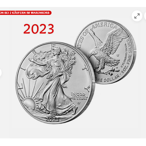 2022 1 oz .999 Fin Sølv Amerikansk Ørn $1 Mynt BU