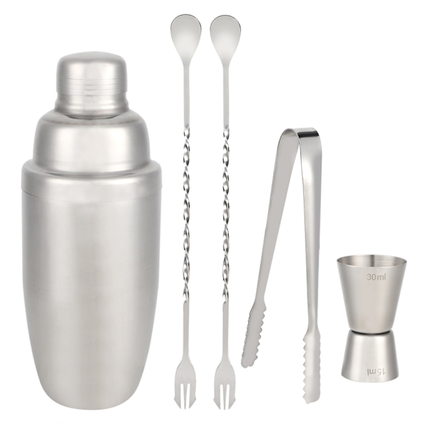 Cocktail Shaker Sæt i Rustfrit Stål - Bartender Kit - Vin Shaker Mixer - Bar Tilbehør