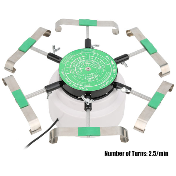 6-arms Urverksspolarmaskin Automatisk Mekanisk Urspolarverktyg EU-kontakt AC250V