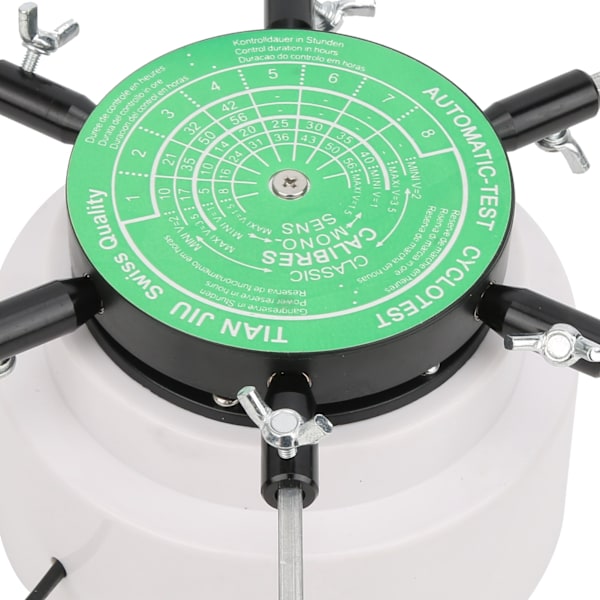 6-arms Urverksspolarmaskin Automatisk Mekanisk Urspolarverktyg EU-kontakt AC250V