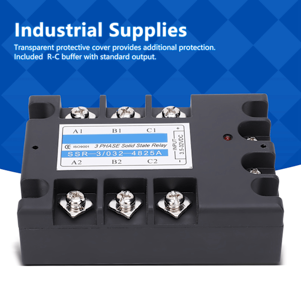 3-Fase SSR DC-Styring AC 480V 25A Solid State Relay Industrielt Udstyr SSR-3/032-4825A