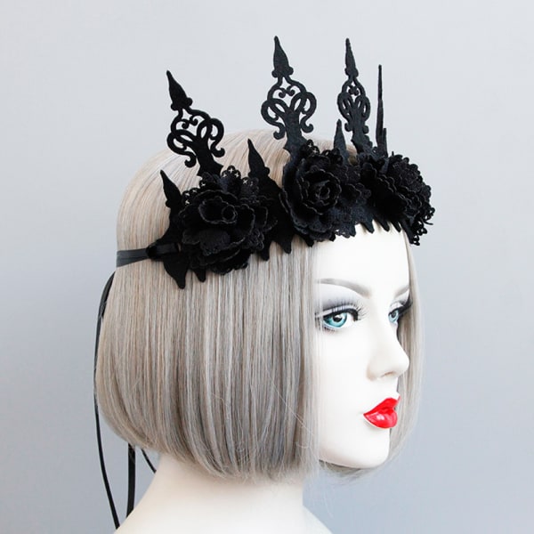 Halloween Masquerade Dekoration Hårtilbehør Gothic Garland