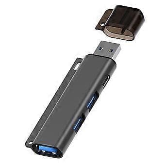 RYRA USB 2.0 Hub 4 I 1 Høyhastighets Ekspansjonsdokk Type C Splitter Multifunksjonell