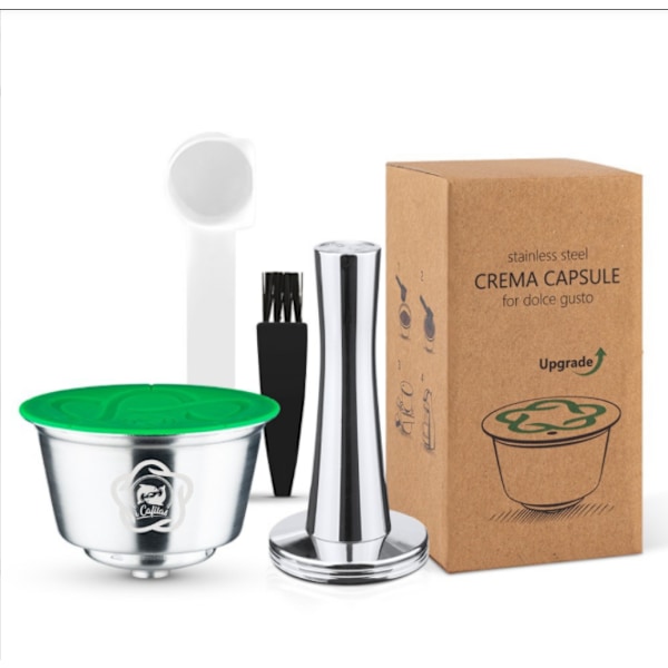 Integrerat Diffuserfilter för Dolce Gusto, Optimal Kaffemängd Rostfria Stålkapslar Poddar
