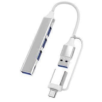 4 Portar USB-C HUB Typ-c/USB 3.0 2.0 Hub Multi Splitter Adapter OTG För Dator
