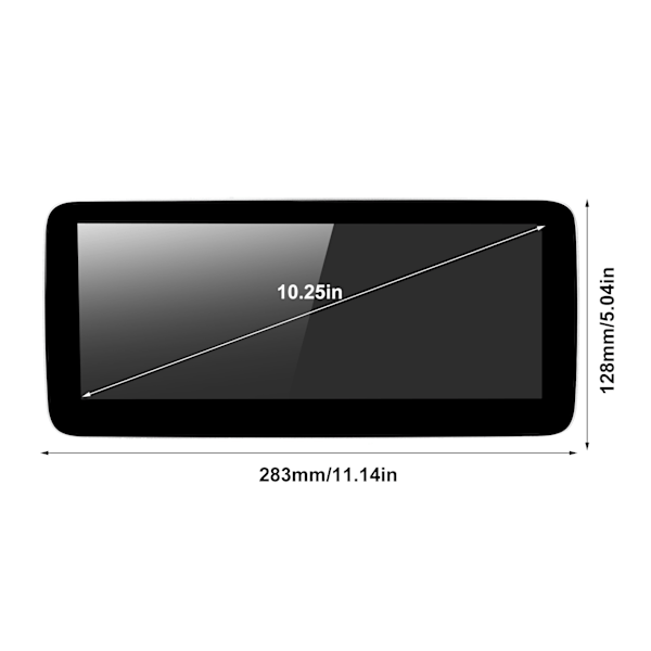 10.25 tommer GPS Navigator HD Touch Screen 4+64GB til Android 10.0 Passer til Q5 SQ5 2009-2019 LHD (Lavere Version)
