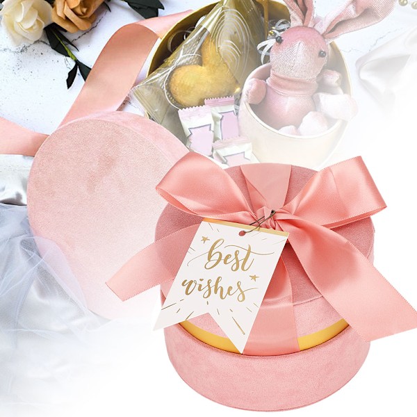 2 st Candy Box Presentask Flanell Innovativ Bröllop Födelsedag Tillbehör Hantverk Dogwood Rosa S