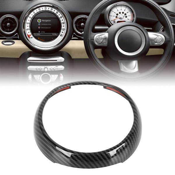 Dekorativ ring for dashbordkant i karbonfiber-stil, erstatning for Clubvan Cooper