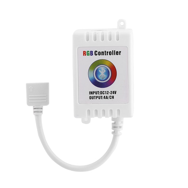 Trådlös LED-lampa fjärrkontroll mobil Bluetooth-kontroll för RGB-remsa 12-24V Vit