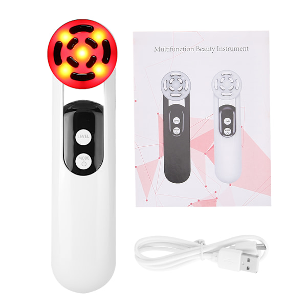 Photon Terapi RF EMS Mikrovibration Skønheds Maskine Rynkefjernelse Ansigtsløftning Hvid