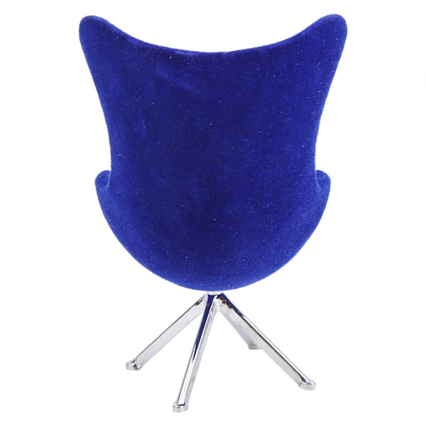Miniatyrstol Mini Flocking Sofa Møbelmodell Dekorasjon 1:12 Dukkehus Tilbehør Blå