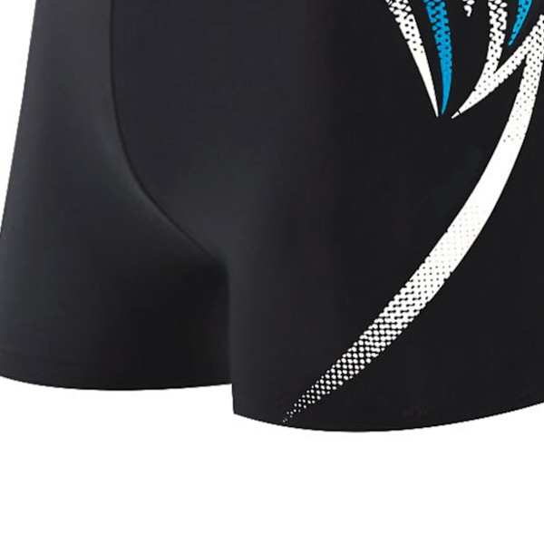 Män Badbyxor Snabbtorkande Stretch Andningsbar Slim Fit Knytband Modetryck Män Badkläder för Simning Himmelblå XXL (100‑140kg / 220.5‑308.6lb)