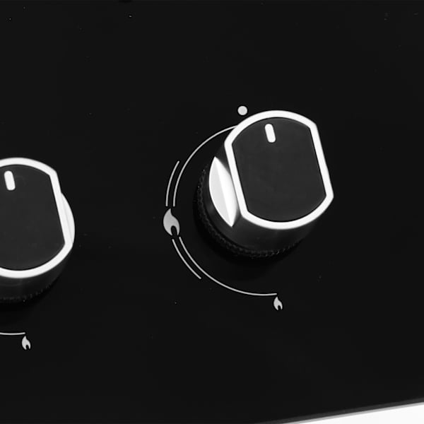 RV Gaskök 2 Brännare 1.8Kw Effekt Härdat Glaspanel Lätt att Rengöra Gaskök för Båt Husvagn Husbil