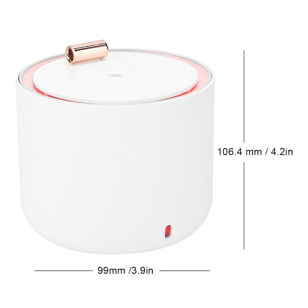 Ilmankostutin 7 Värillinen LED-valo USB-lataus Ilmankostutin Koti- ja Työpöydälle Valkoinen