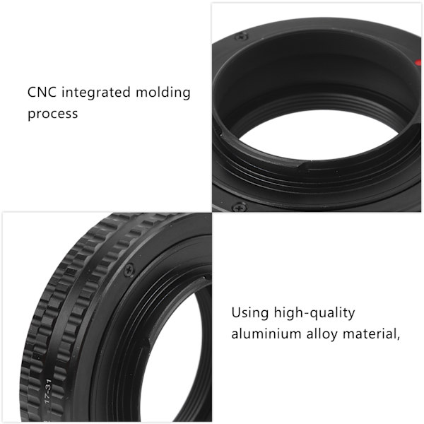 NEWYI M42‑NEX 17‑31mm Fokuseringsrør Adapterring til M42-fatningsobjektiv til NEX-fatningskamera