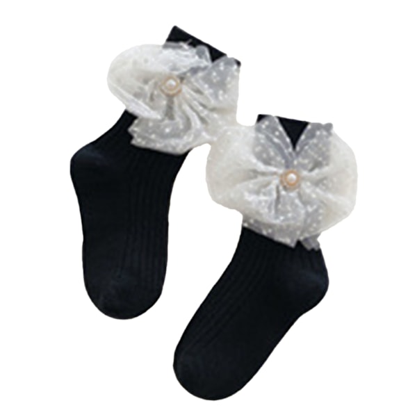 Barnstrumpor Rosettaccessoarer Mjuka Bekväma Andningsbara Hudvänliga Snygga Småbarnsstrumpor för Flickor Vår Sommar S (ungefär 1‑3 År)