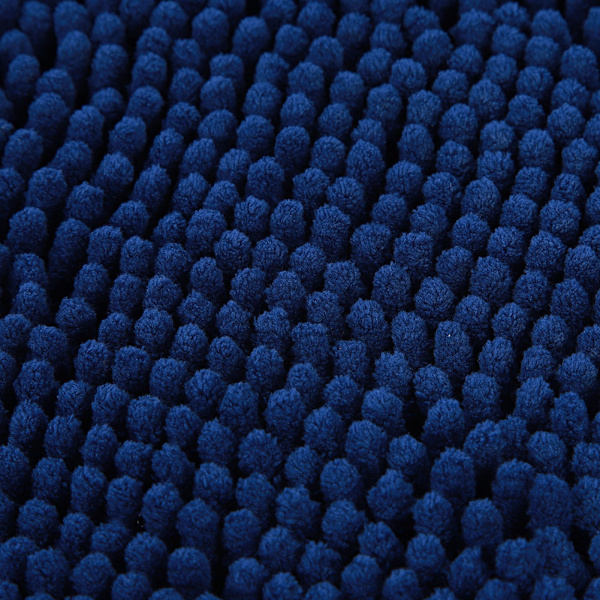 2 st Chenille Halkskyddande Vattenabsorberande Halkskyddande Matta Badrum Vardagsrum (Mörkblå)