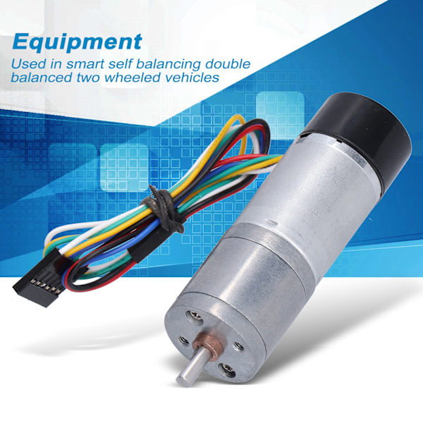 DC-Gearmotor med Encoder Hastighedsmåling Signal Feedback Smart Bil Dedikeret JGA25‑371DC12V 280RPM
