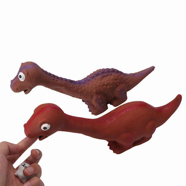 2 st Dinosaurmodell Ljudande Latex Tandvårdsskydd Bita Tuggleksak för Husdjur Hund