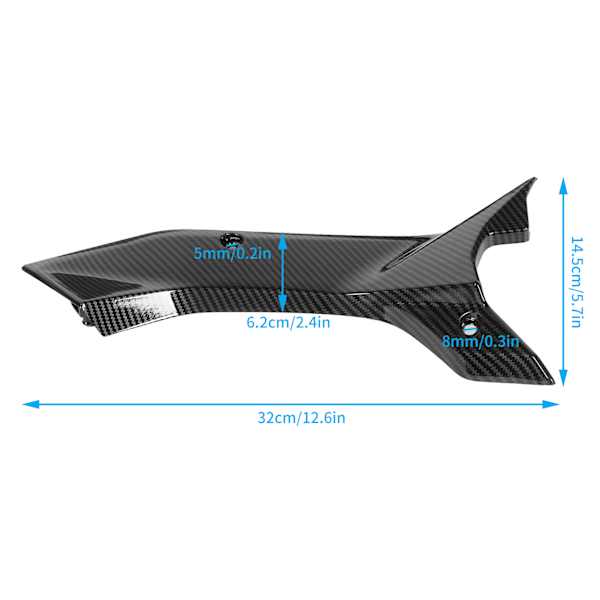 Sideluftkanal Dækning Fairing Indsats i Kulfiber Stil Passer til Yamaha YZF R6 2017‑2020