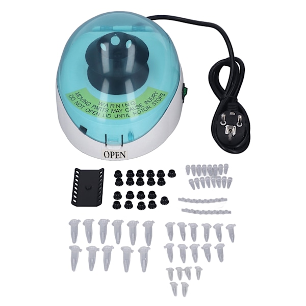 Minicentrifug Mini Handhållen Lågbrus ABS 4000RPM Bänkbordscentrifugmaskin EU-kontakt 220V