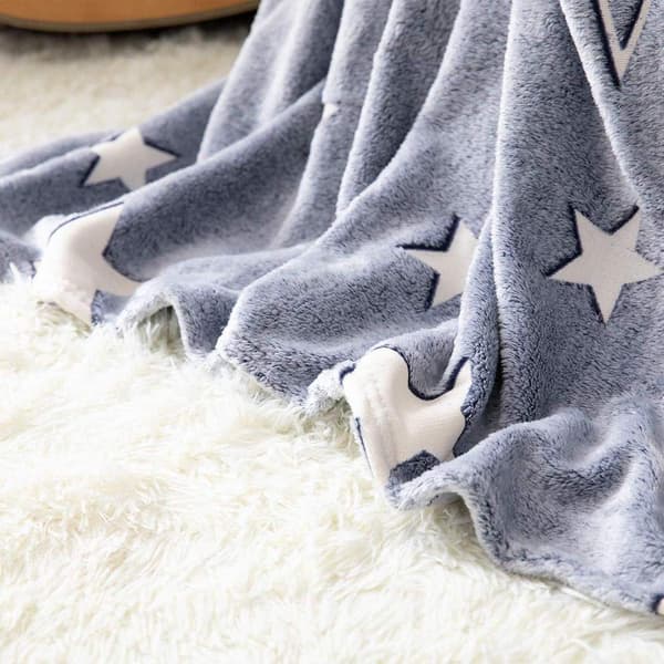 Koselig flanellfleece-teppe for barn, helårsteppe, jule- og bursdagsgave