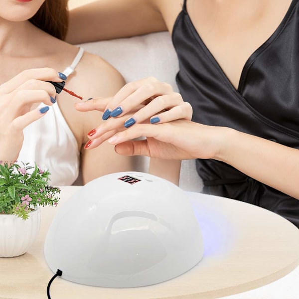 UV LED-nagellampa Professionell nageltork X7 för gelpolish Led-lampa för gelnaglar 3 timers vit (vit)