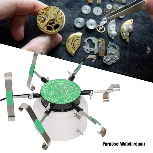 6-arms Urverksspolarmaskin Automatisk Mekanisk Urspolarverktyg EU-kontakt AC250V