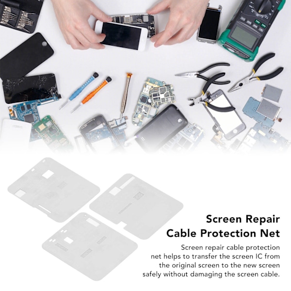 Skärmreparationsskyddsnät i rostfritt stål för LCD-skärmkabel IC-skyddsschablon för iPhone 11‑13Pro