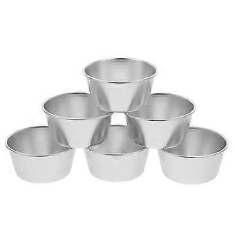 6 stk. Runde Non-stick Puddingformer Varmebestandige Puddingbakeformer (Sølv)