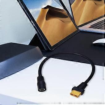 XT60 Hun til DC5525 Hun 30 cm Ladekabel til Solpanel- og Modelflyapplikationer