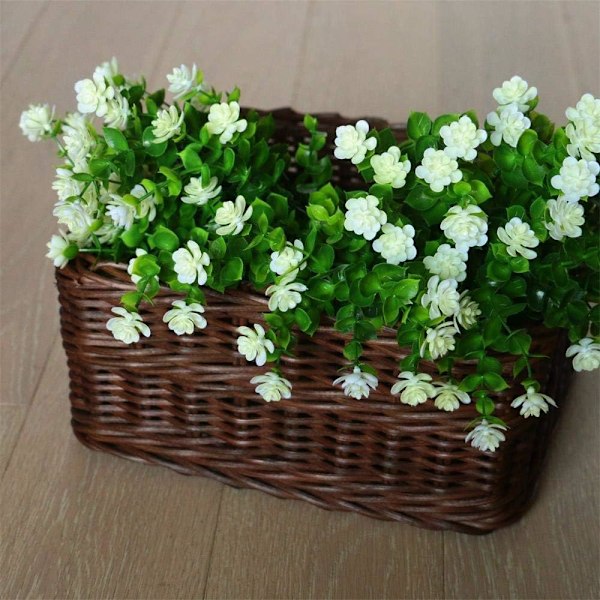 Utomhusdekoration, UV-beständiga konstgjorda blommor, bleknar inte, falska plastväxter, trädgårdsdekor, för uteplats, bröllop, hem, underhållsfri, insynsskydd