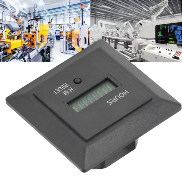 Tidsmåler Digital Display Timer Tidsmåler Måler 0‑999999H 59M til Industri 100‑240V AC