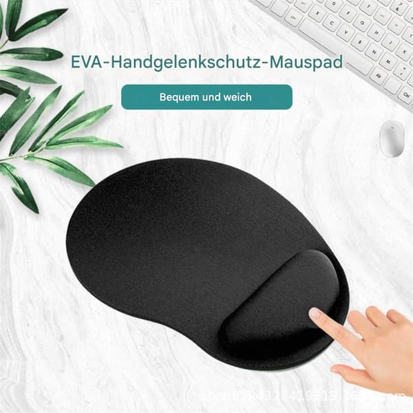 Komfortabel musemåtte med håndledsstøtte, langsom rebound memory sponge skridsikker gummibase, overdimensioneret ergonomisk håndledsstøttemåtte til bærbar computer