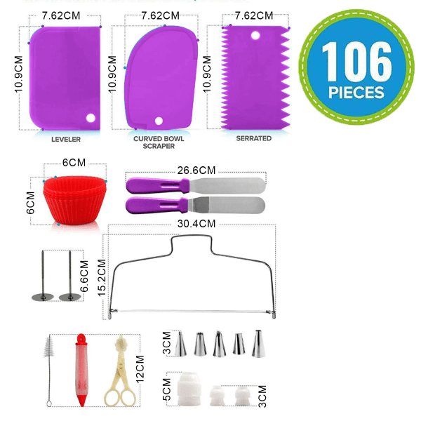 Cake decoration kit, cake decoration kit, cake turntable, icing