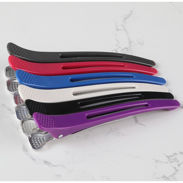 Professional Hair Clips  Non Slip No-Trace Duck Billed Hair Clips with Silicone Band, Salon and Home Hair Cutting Clips for Hairdresser, Women