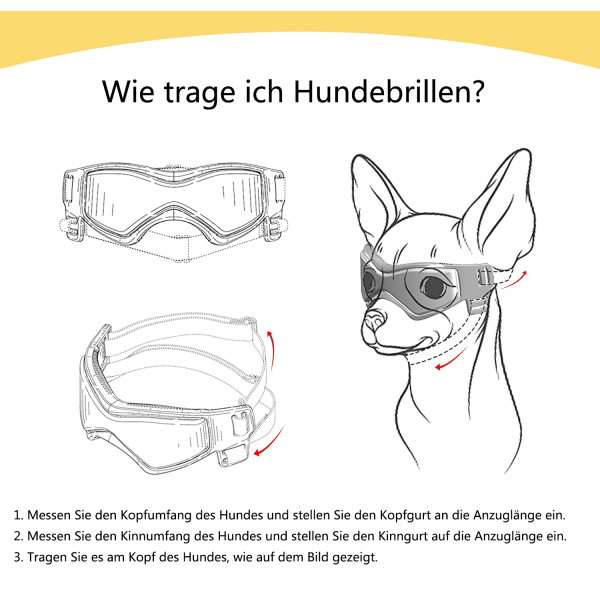 Hunde briller til små hunde UV-beskyttelse Hunde solbriller med