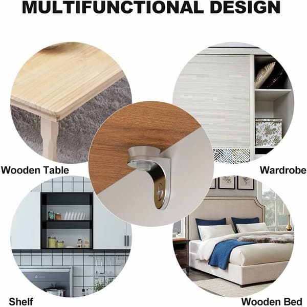 Kraftige hyllebærere for møbler, sinklegering, solid legeringsmateriale, glatt, rustfri overflate (30 stk)