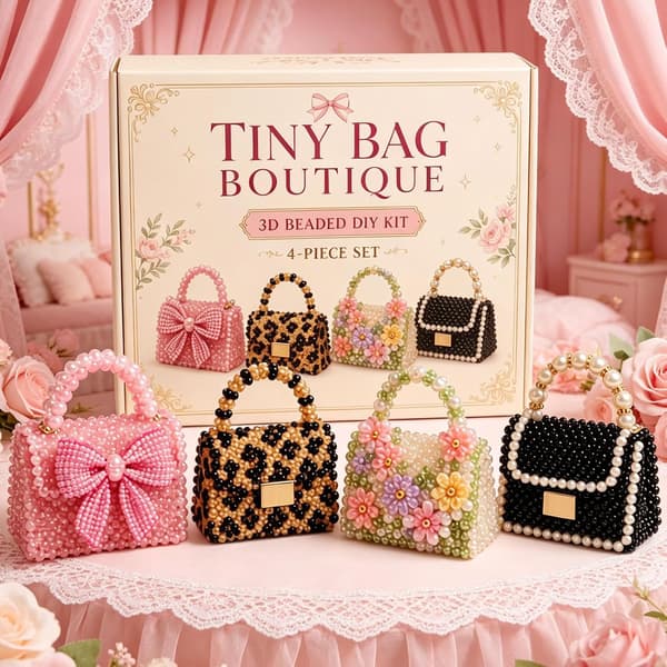 3D Perle Håndtaske DIY Kit, Elegant Håndlavet DIY Dyre Perlesæt