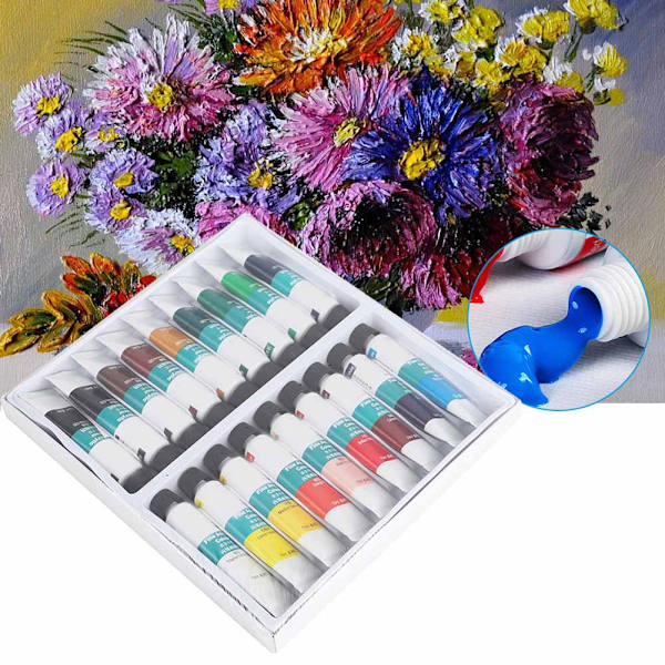 Håndmalet Pigment Vægdekoration Akryl Pigment 10ml pr. Tube (24 Farver)