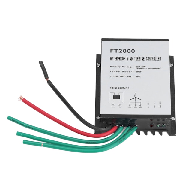 12V 24V 600W Tuuliturbiinin Latausohjain IP67 Vedenkestävä FT2000 Automaattinen Lataus Tuuliturbiinin Lataussäädin Kotiin