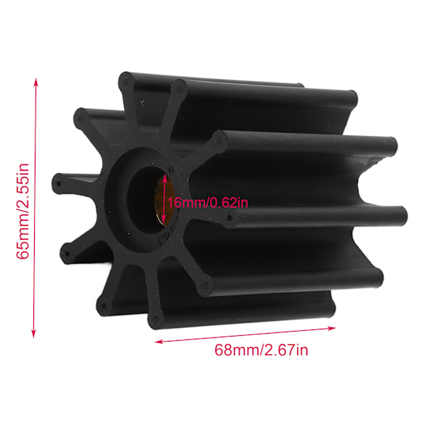 10-Bladet Vandpumpe Impeller Marine Impeller Udskiftning til MERCRUISER 11593‑46090