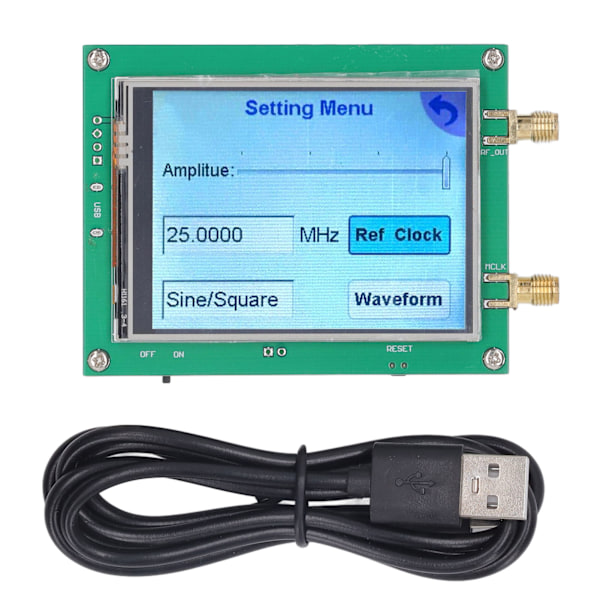 Signalgenerator RF Frekvensgeneratormodul 138‑4400MHz Berøringsskjerm ADF4350 med SMA Hunnkontakt