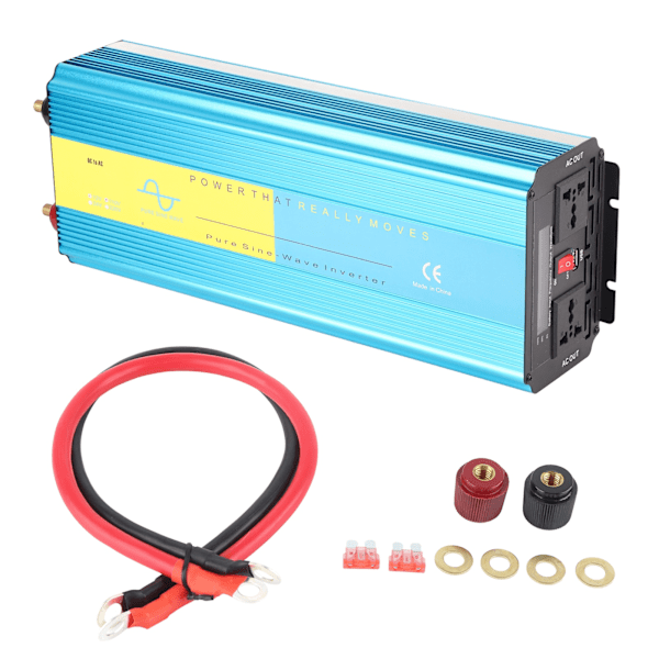 12V til 110V Strømkonverter 5000W LCD Ren Sinus Bølge Inverter til Turisme Ferie Nødsituationer