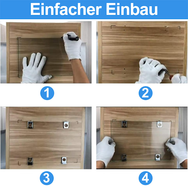 Spegelklämmor, Kraftig Klämhållare för Glashylla, Idealisk för Badrum eller Utomhusbruk med Enkel Installation, Polerad Kromfinish Och
