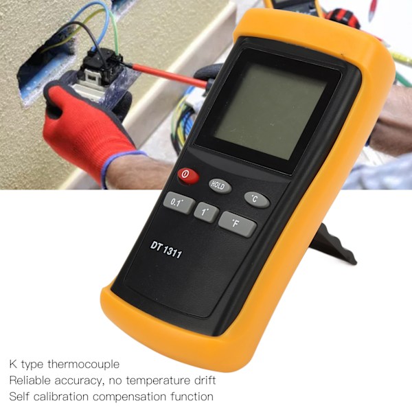 Digitalt Termometer K-Type Enkeltkanals Tester til Industriel Temperaturmåling