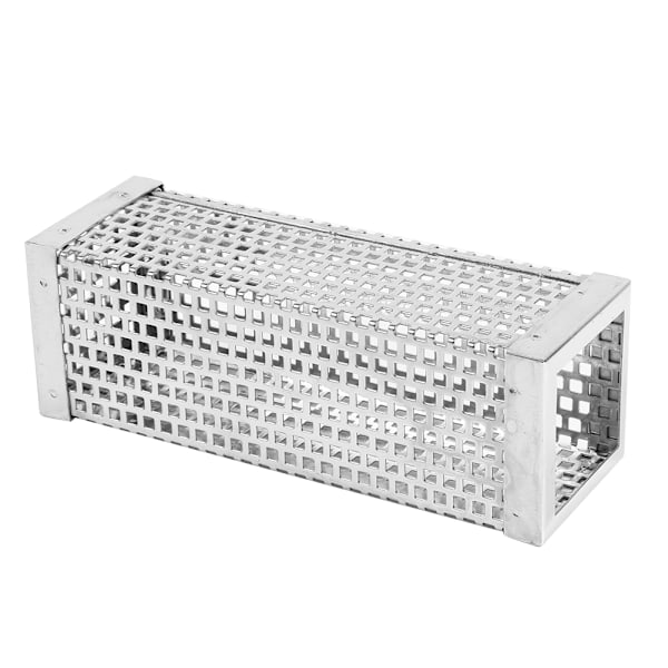1x BBQ Røykerkube i rustfritt stål med perforert nett, for varm- eller kaldrøyking (6 tommer)