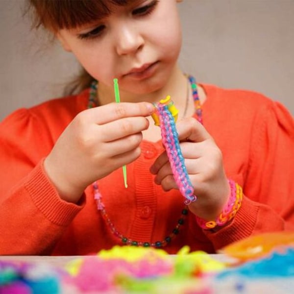 DIY Loom Bands Elastiske Armbånd Barn Bandsett med Oppbevaringsboks