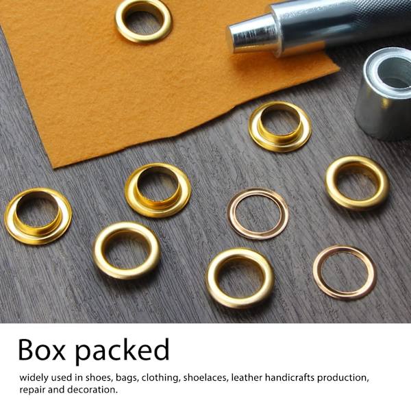 Grommet-set 5mm Koppar Blandade Färger Enkel Installation Låda Förpackad Ögla-set med Stans för Reparation Dekoration DIY