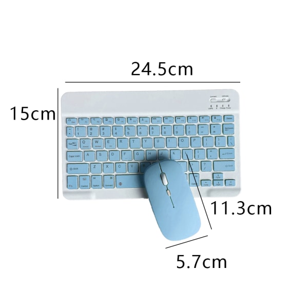 Oppladbar Bluetooth-tastatur og mus-kombinasjon for Android/iOS